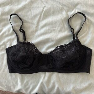 Free People Black Lace Bra